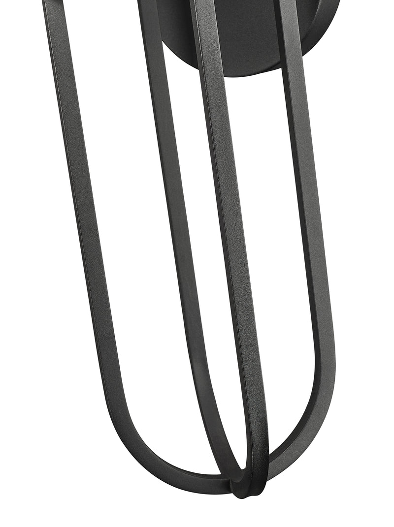 Leland 1 Light 7" Outdoor Wall Light in Sand Black