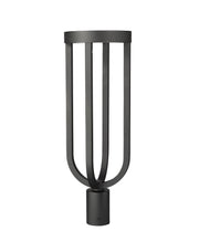 Leland 1 Light 9" Outdoor Post Mount Fixture in Sand Black, Post Top Only
