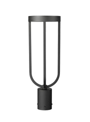 Leland 1 Light 7" Outdoor Post Mount Fixture in Sand Black, Post Top Only
