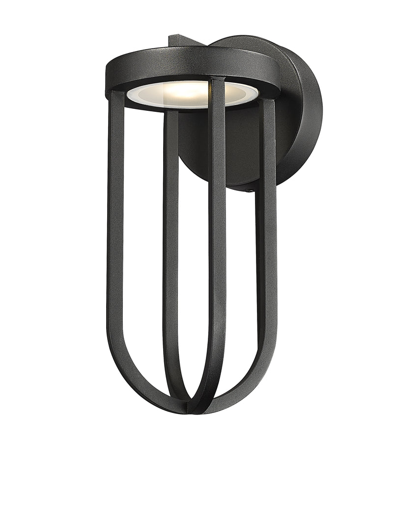 Leland 1 Light 5.5" Outdoor Wall Light in Sand Black