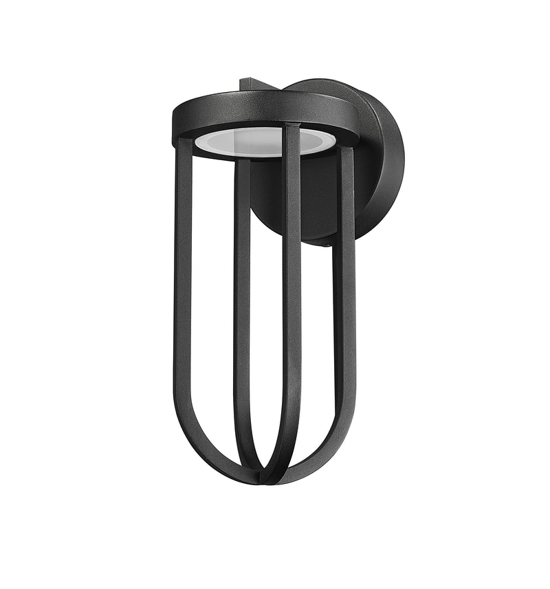 Leland 1 Light 5.5" Outdoor Wall Light in Sand Black