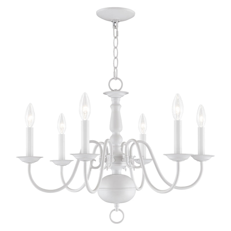 Williamsburgh 6-Light Chandelier in White