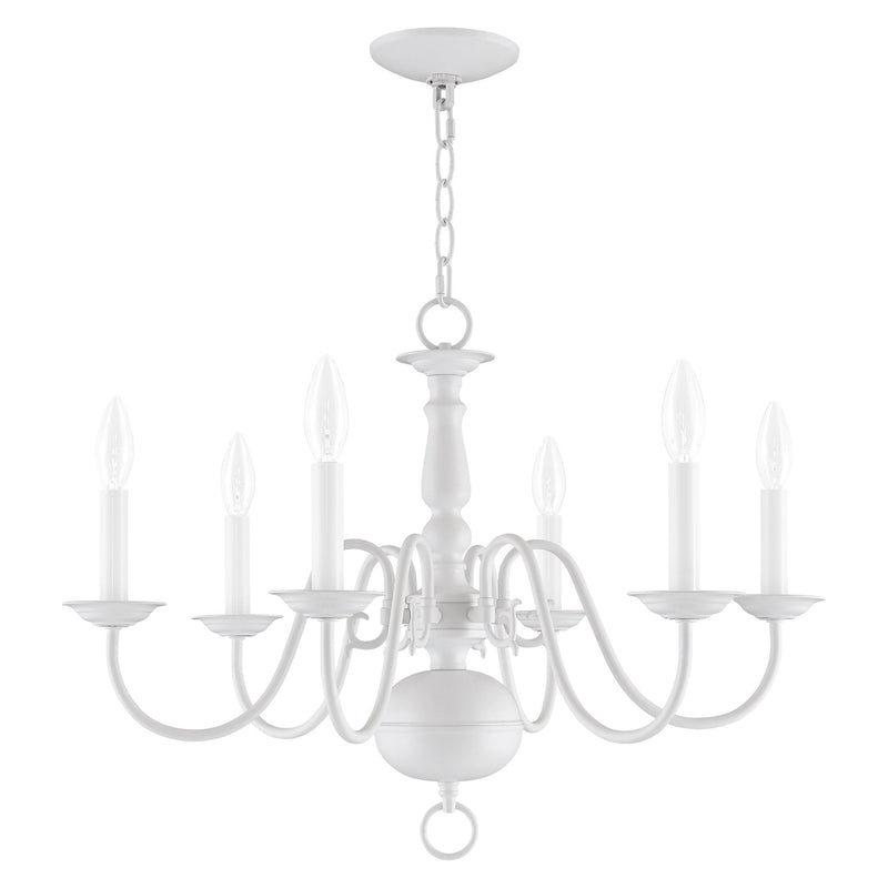 Williamsburgh 6-Light Chandelier in White
