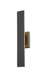 Stylet 2 Light 4.75" Outdoor Wall Light, Sand Black with White Shades, 5006 Series, 24" Tall in Sand Black