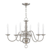 Williamsburgh 6-Light Chandelier in Brushed Nickel