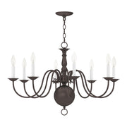Williamsburgh 8-Light 32" Chandelier in Bronze