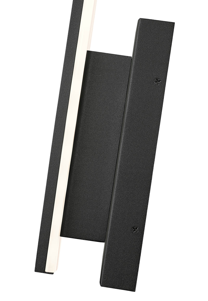 Stylet 2 Light 4.75" Outdoor Wall Light, Sand Black with White Shades, 5007 Series, 36" Tall in Sand Black