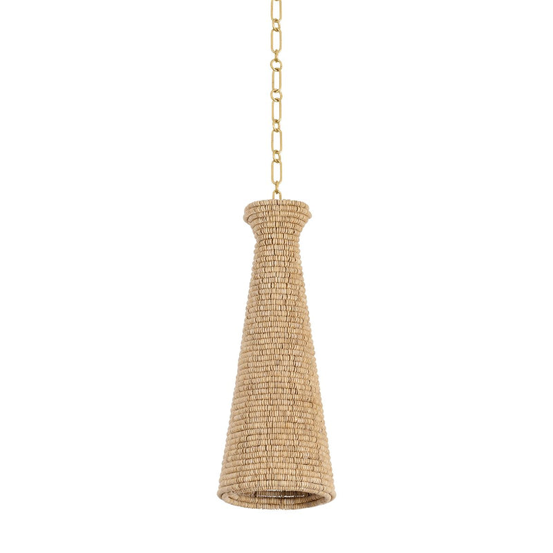 Tallman Mini Pendant in Vintage Gold Leaf