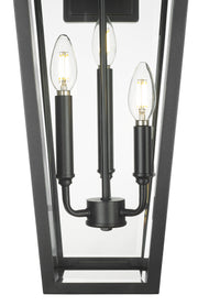 Gannon 3 Light 10" Outdoor Wall Light in Black