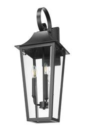 Gannon 3 Light 10" Outdoor Wall Light in Black