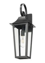 Gannon 1 Light 8" Outdoor Wall Light in Black
