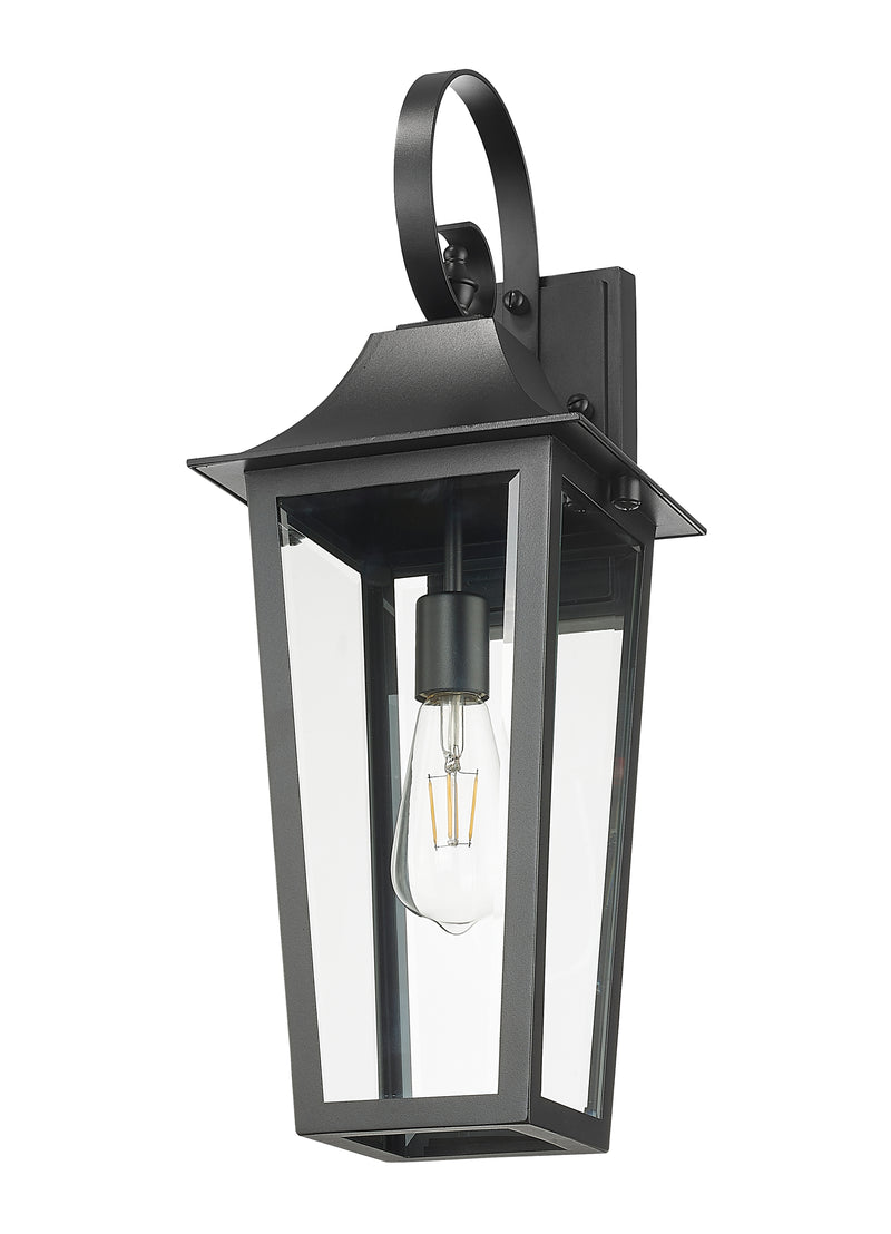 Gannon 1 Light 8" Outdoor Wall Light in Black