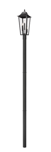 Gannon 3 Light 10" Outdoor Post Mount Fixture in Black