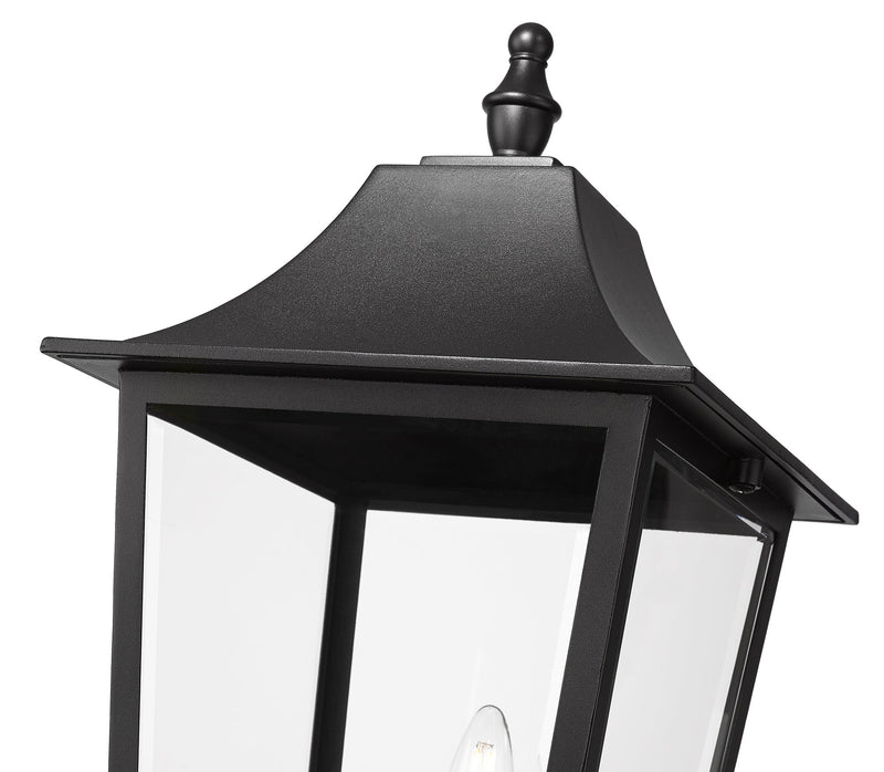 Gannon 3 Light 10" Outdoor Post Mount Fixture in Black