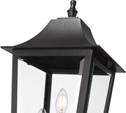 Gannon 3 Light 10" Outdoor Post Mount Fixture in Black
