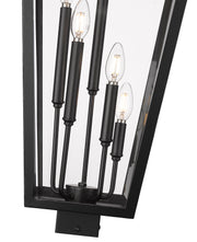 Gannon 5 Light 16" Outdoor Post Mount Fixture in Black, Post Top Only, Square Fitter