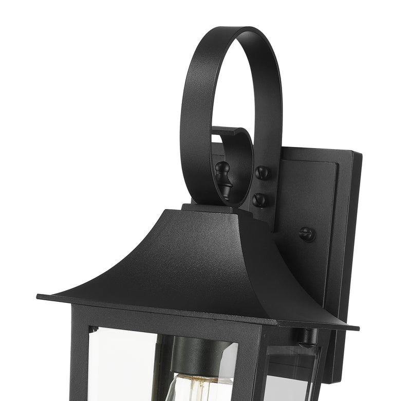 Gannon 1 Light 6" Outdoor Wall Light in Black