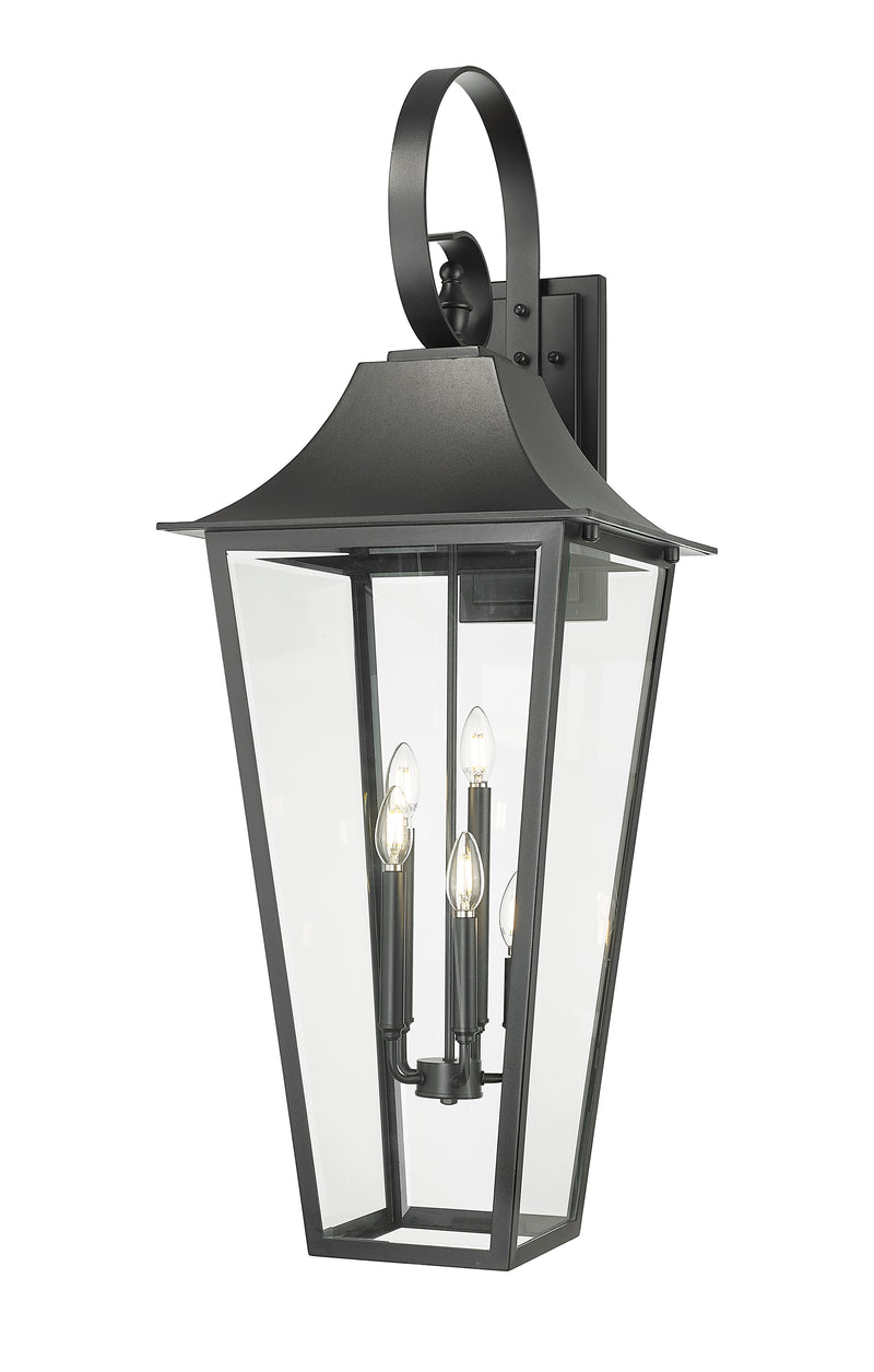 Gannon 5 Light 16" Outdoor Wall Light in Black