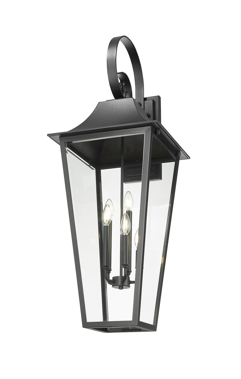 Gannon 5 Light 16" Outdoor Wall Light in Black