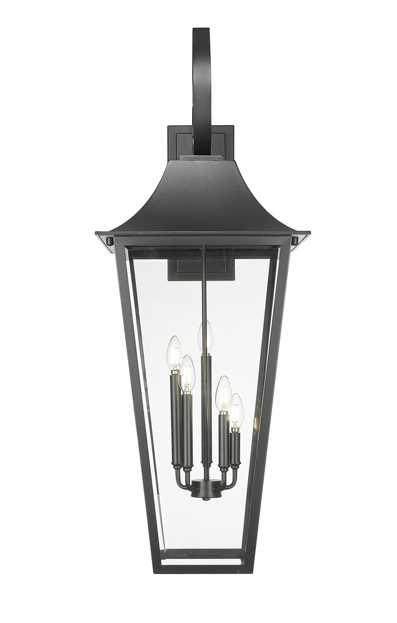 Gannon 5 Light 16" Outdoor Wall Light in Black