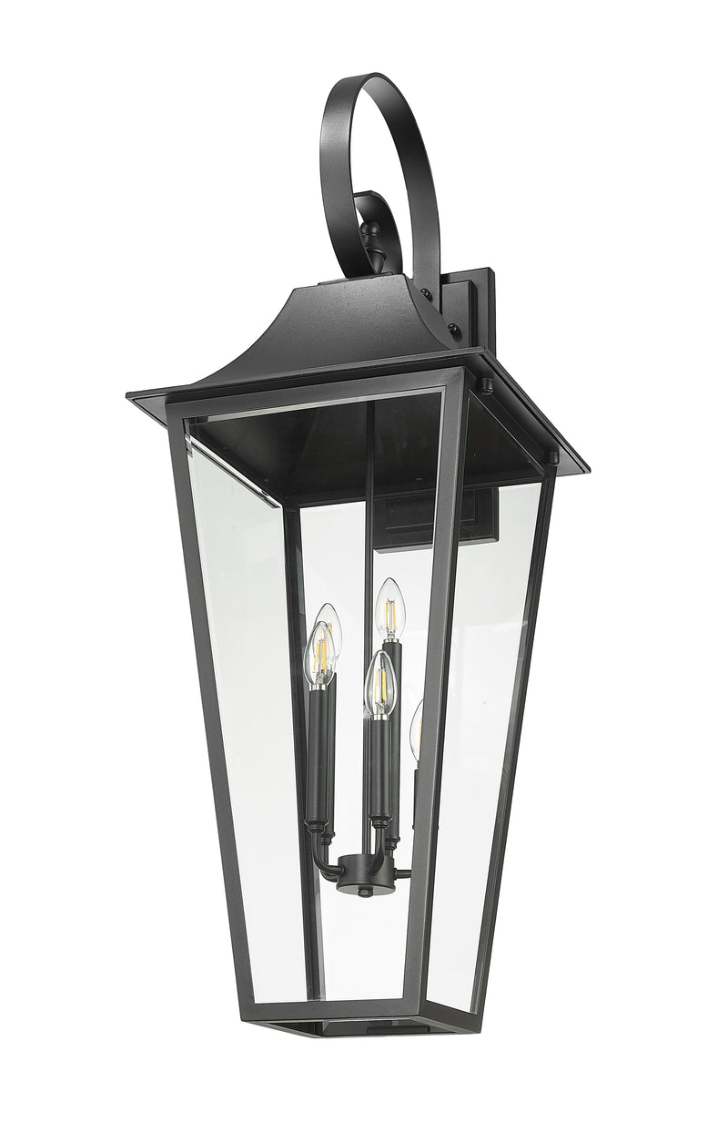 Gannon 5 Light 16" Outdoor Wall Light in Black