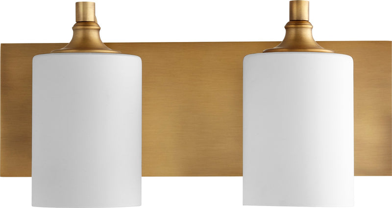 Celeste 2 Light Vanity in Aged Brass