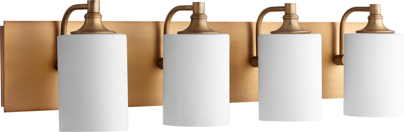 Celeste 4 Light Vanity in Aged Brass