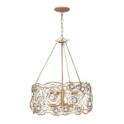 Ethereal Rose 6-Light 24" Drum Pendant in Havana Gold Ombre