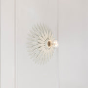 Broche 1 Light 11" Sconce in Matte White in a room setting