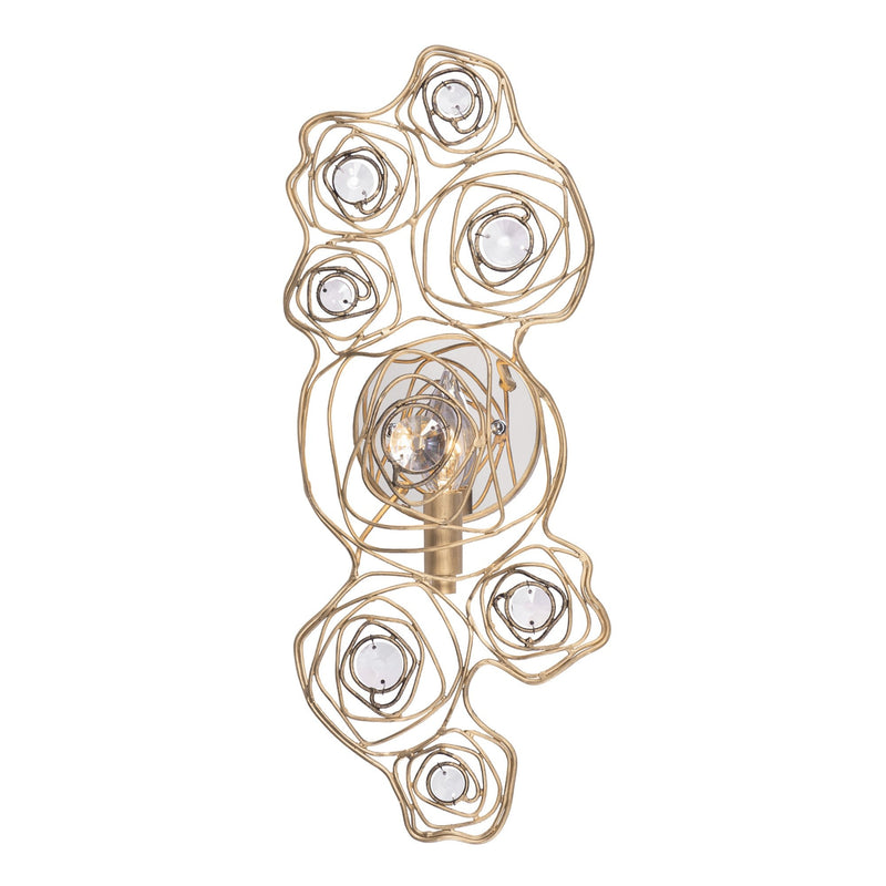 Ethereal Rose 20.5" Wall Sconce in Havana Gold Ombre/Polished Stainless