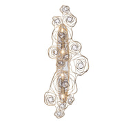 Ethereal Rose 4-Light 37" Wall Sconce in Havana Gold Ombre/Polished Stainless