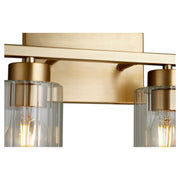 Ladin 2 Light Vanity in Aged Brass