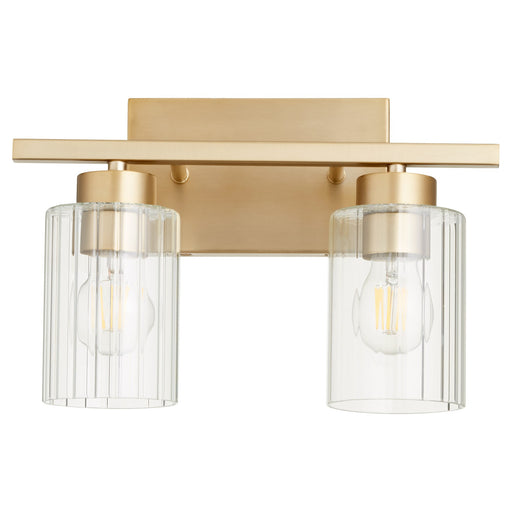 Ladin 2 Light Vanity in Aged Brass