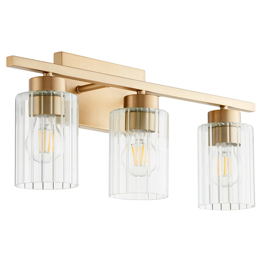 Ladin 3 Light Vanity in Aged Brass