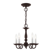 Williamsburgh 5-Light Convertible Mini Chandelier / Semi-Flush Mount in Bronze