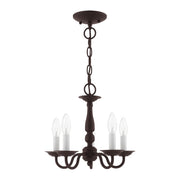 Williamsburgh 5-Light Convertible Mini Chandelier / Semi-Flush Mount in Bronze