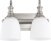 Richmond 2 Light Transitional Vanity in Satin Nickel