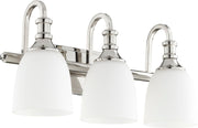 Richmond 3 Light Transitional Vanity in Polished Nickel