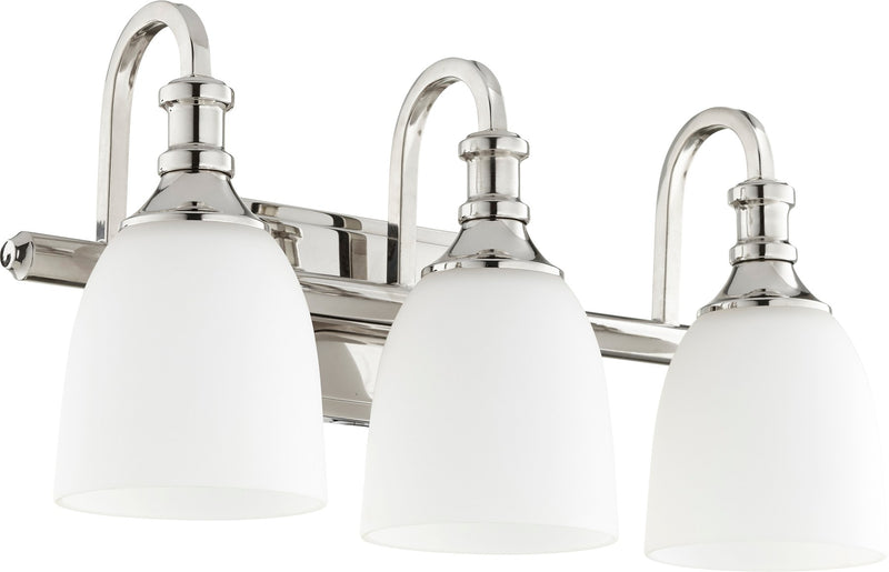 Richmond 3 Light Transitional Vanity in Polished Nickel