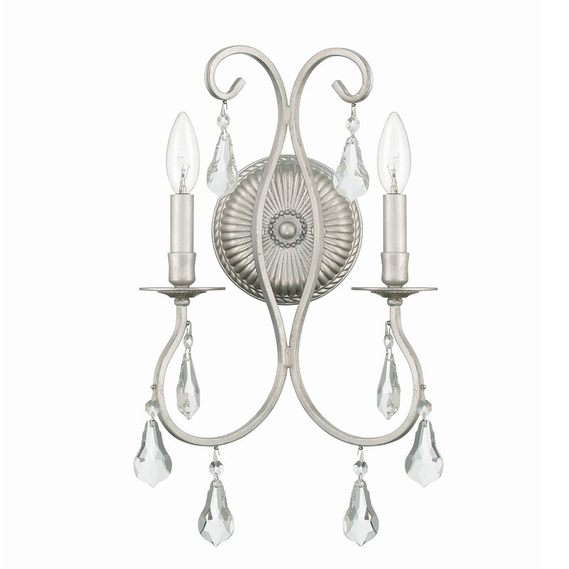Ashton 2 Light 10.5" Sconce in Olde Silver