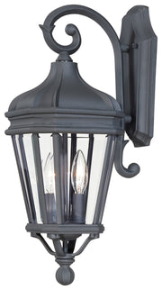 Harrison 2-Light Outdoor Wall Lantern in Sand Coal