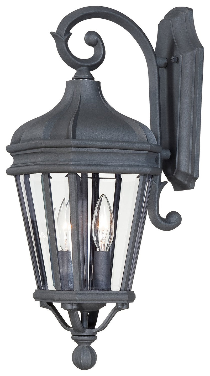 Harrison 2-Light Outdoor Wall Lantern in Sand Coal