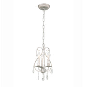 Ashton 3 Light 10" Chandelier in Olde Silver
