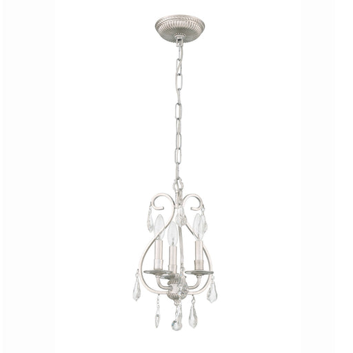 Ashton 3 Light 10" Chandelier in Olde Silver