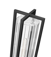 Aura 1 Light 8" Outdoor Post Mount Fixture in Black, Post Top Only, Round Fitter
