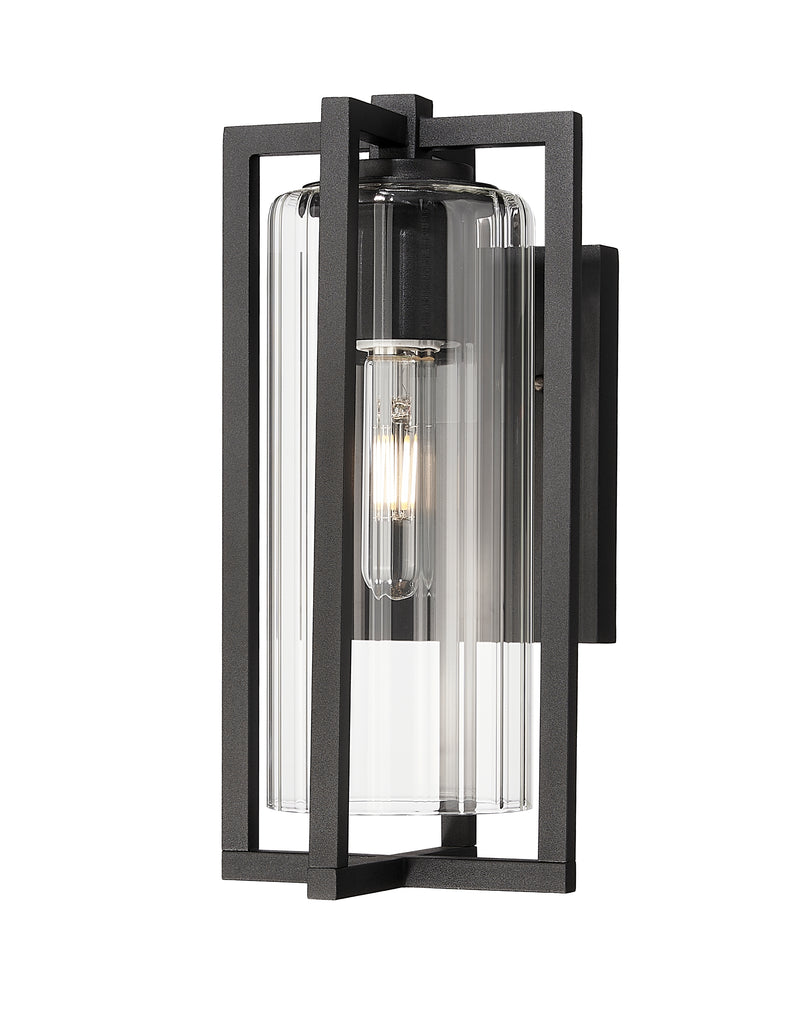 Aura 1 Light 6" Outdoor Wall Light in Black
