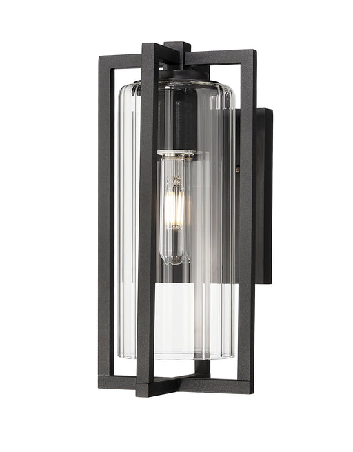 Aura 1 Light 6" Outdoor Wall Light in Black