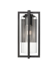 Aura 1 Light 6" Outdoor Wall Light in Black