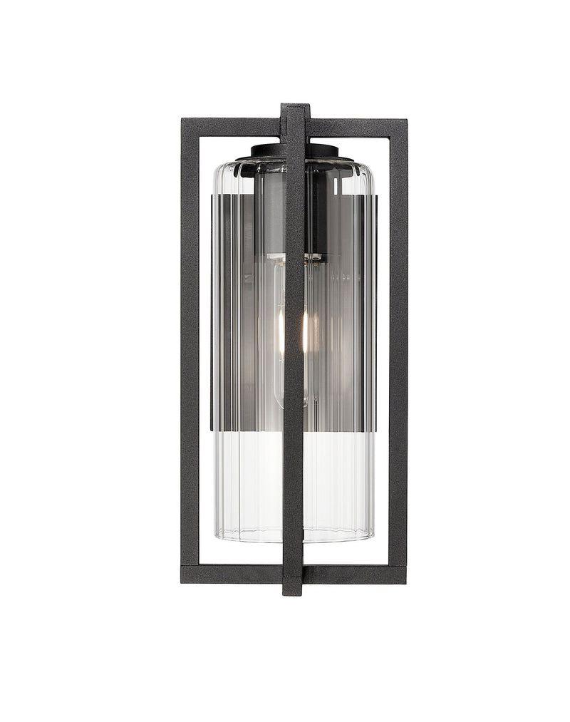 Aura 1 Light 6" Outdoor Wall Light in Black