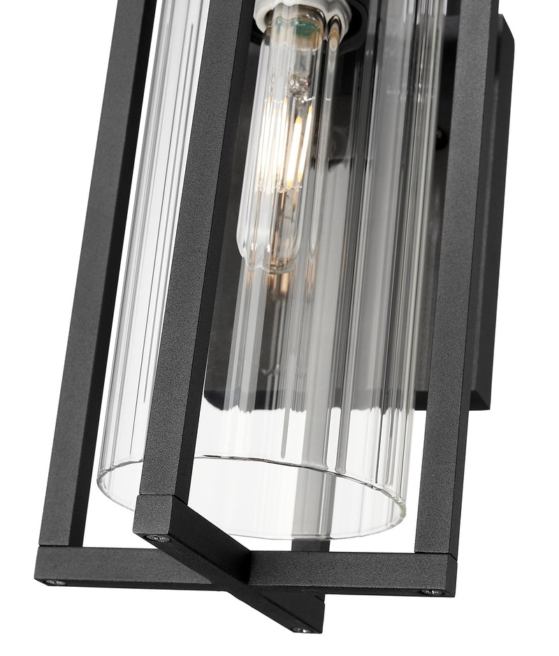Aura 1 Light 6" Outdoor Wall Light in Black